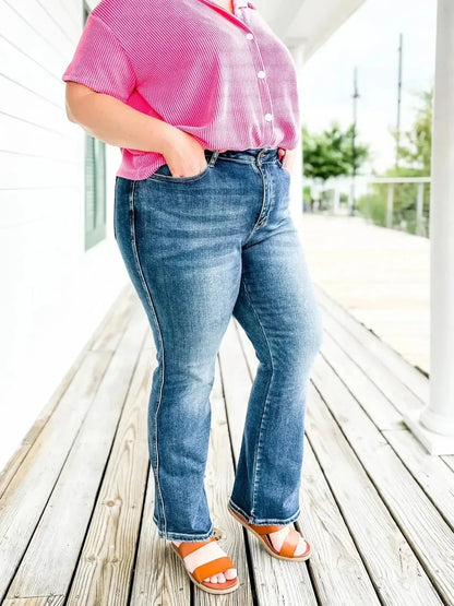 ✨HOT SALE 50% OFF👖New Tummy Control Bootcut Jeans 🔥