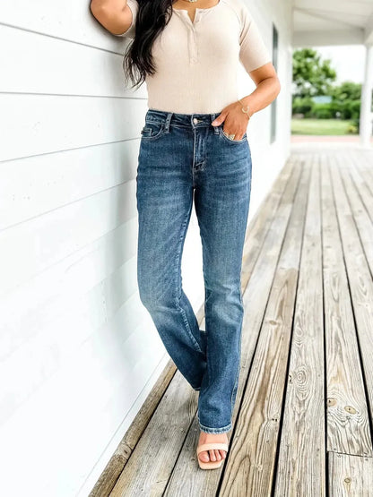 ✨HOT SALE 50% OFF👖New Tummy Control Bootcut Jeans 🔥