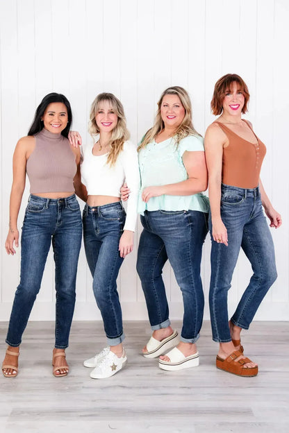 ✨HOT SALE 50% OFF👖New Tummy Control Bootcut Jeans 🔥